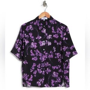 Theory 100% Silk button down shirt